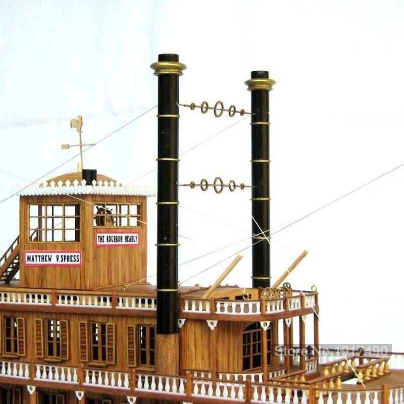 大人気 木製船のモデルキット教育玩具モデルの船diy列車趣味モデルボート木製3dレーザーカットスケール1/100ミシシッピ1870 【Y2706696004】(15733円)