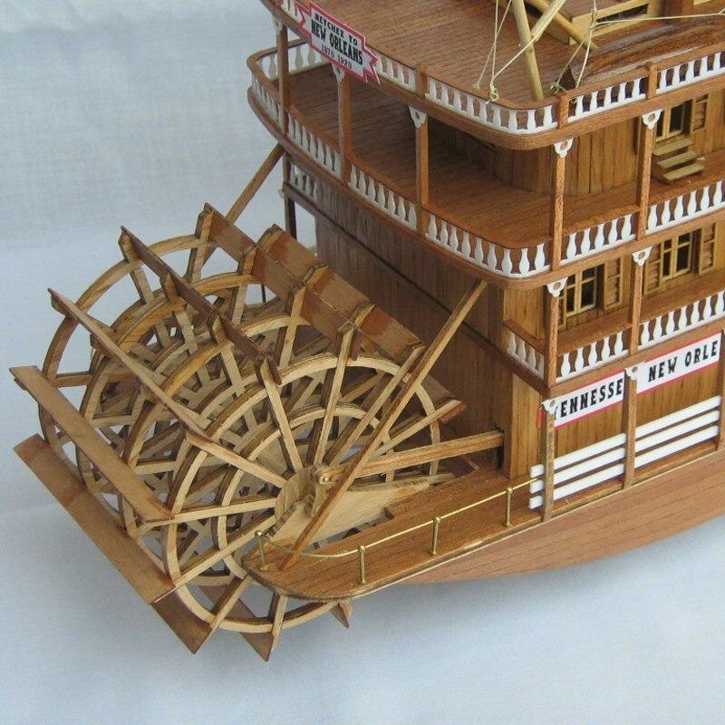 大人気 木製船のモデルキット教育玩具モデルの船diy列車趣味モデルボート木製3dレーザーカットスケール1/100ミシシッピ1870 【Y2706696004】(15733円)