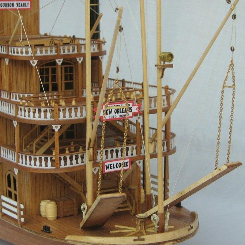 大人気 木製船のモデルキット教育玩具モデルの船diy列車趣味モデルボート木製3dレーザーカットスケール1/100ミシシッピ1870 【Y2706696004】(15733円)