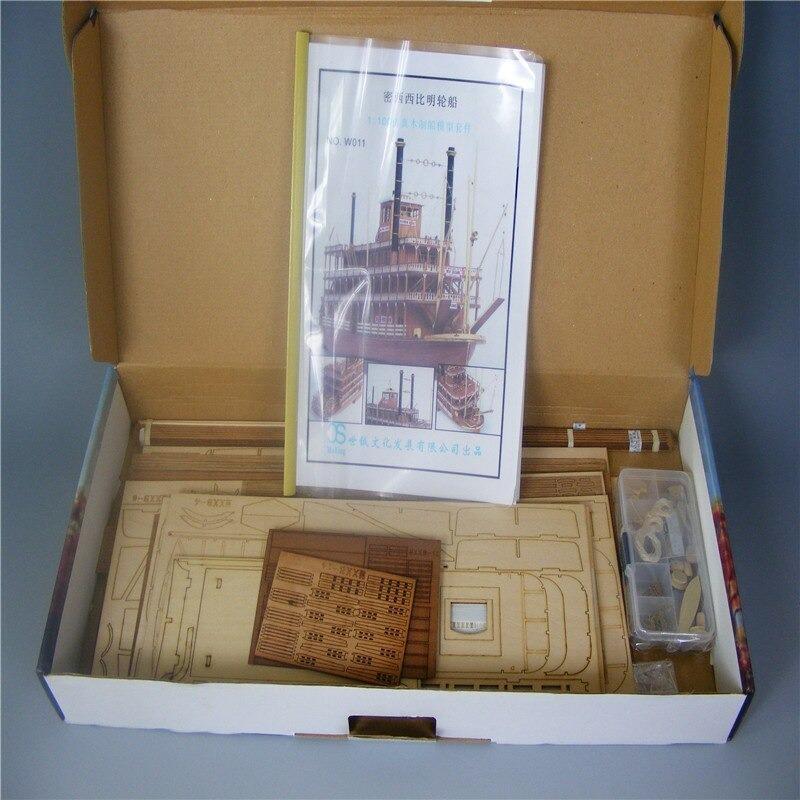 大人気 木製船のモデルキット教育玩具モデルの船diy列車趣味モデルボート木製3dレーザーカットスケール1/100ミシシッピ1870 【Y2706696004】(15733円)