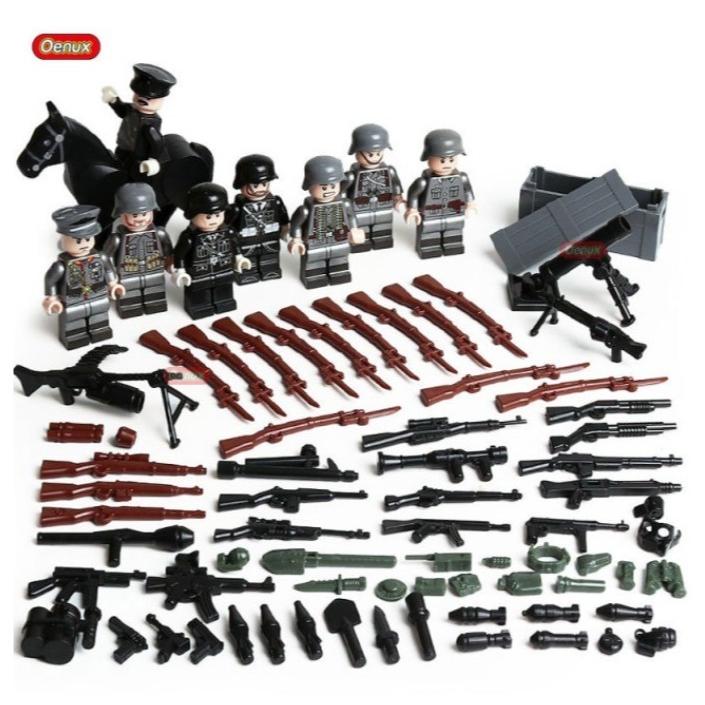 Lego レゴ ブロック 互換 Ww2 第二次世界大戦 ドイツ軍 ナチス 指揮官 兵士 ミニフィグ 8体セット 大量武器 装備 兵器付き Rk Pre Store 通販 Yahoo ショッピング