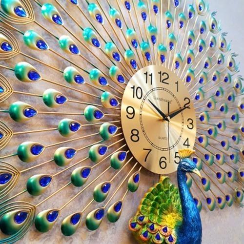 孔雀 くじゃく 壁掛け時計 大タイプ 孔雀の羽時計 クジャク : rk00944