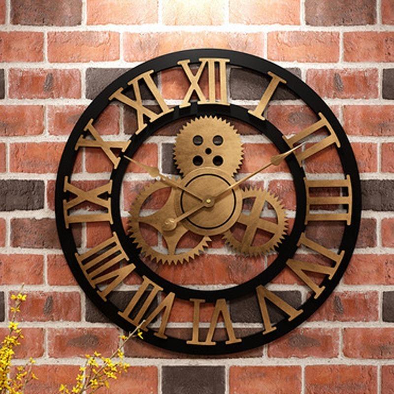 インダストリアル的 アンティーク デザイン 壁掛け時計 男前インテリア ヴィンテージ風 ガレージ ウォールクロック お洒落 模様替え 掛け時計 壁掛け 時計 40cm So Pre Store 通販 Yahoo ショッピング