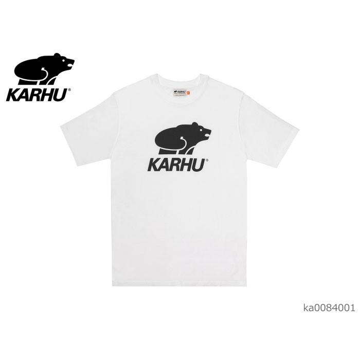 KARHU カルフ KA0084001 BASIC LOGO T-SHIRT ベーシックロゴ Tシャツ ユニセックス WHITE/BLACK ホワイト/ブラック｜precios