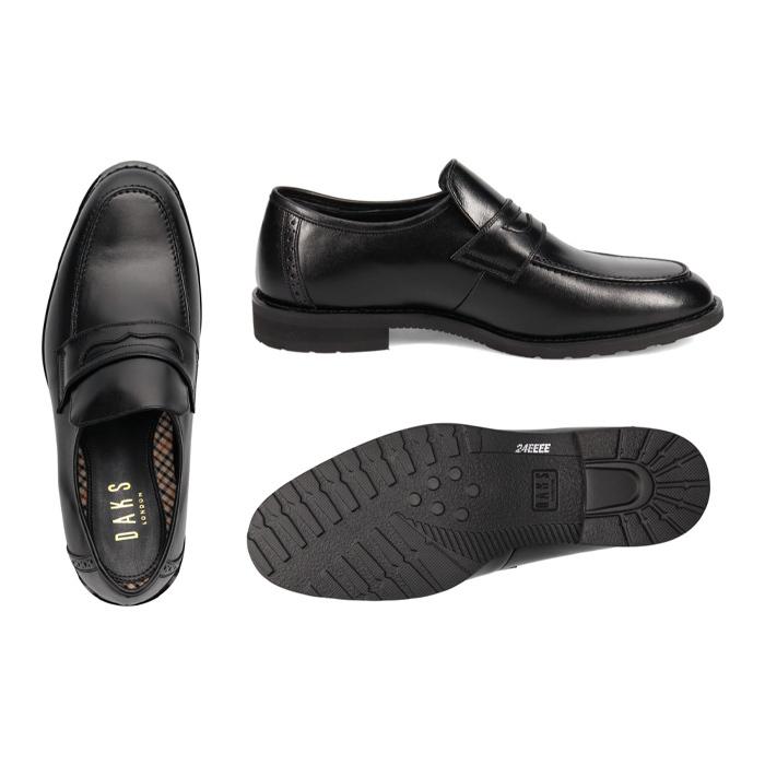 最終値下新品ダックスUチップスリップオンビジネスシューズ 4Eローファー25.5 DAKS（ダックス） DAKS Uチップスリップオン ビジネスシューズ DA2508