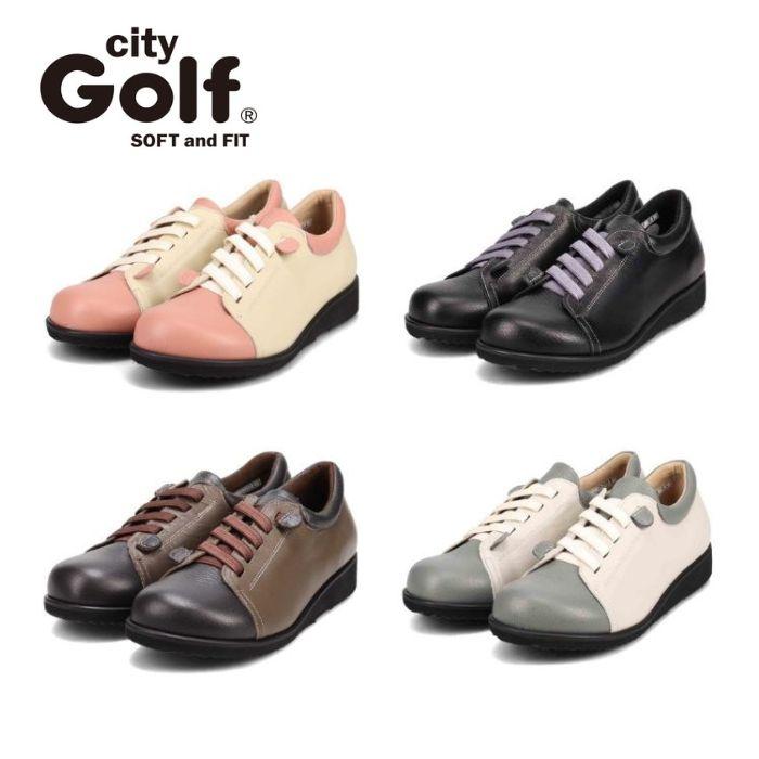 City Golf シティ ゴルフ 幅広 5E ラストのレースアップカジュアル