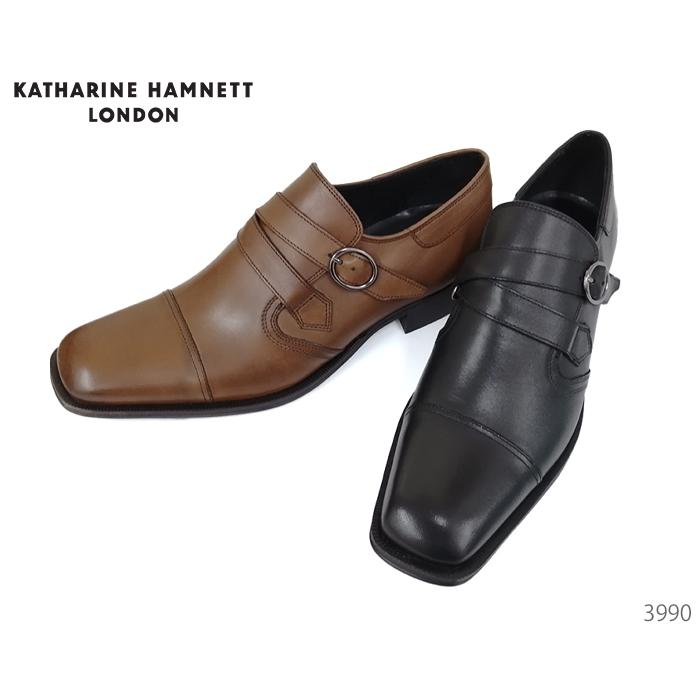 キャサリンハムネット ロンドン 3990 KATHARINE HAMNETT LONDON ストレートチップ クロスベルト ビジネスシューズ 靴 メンズ ストラップ 本革｜precios