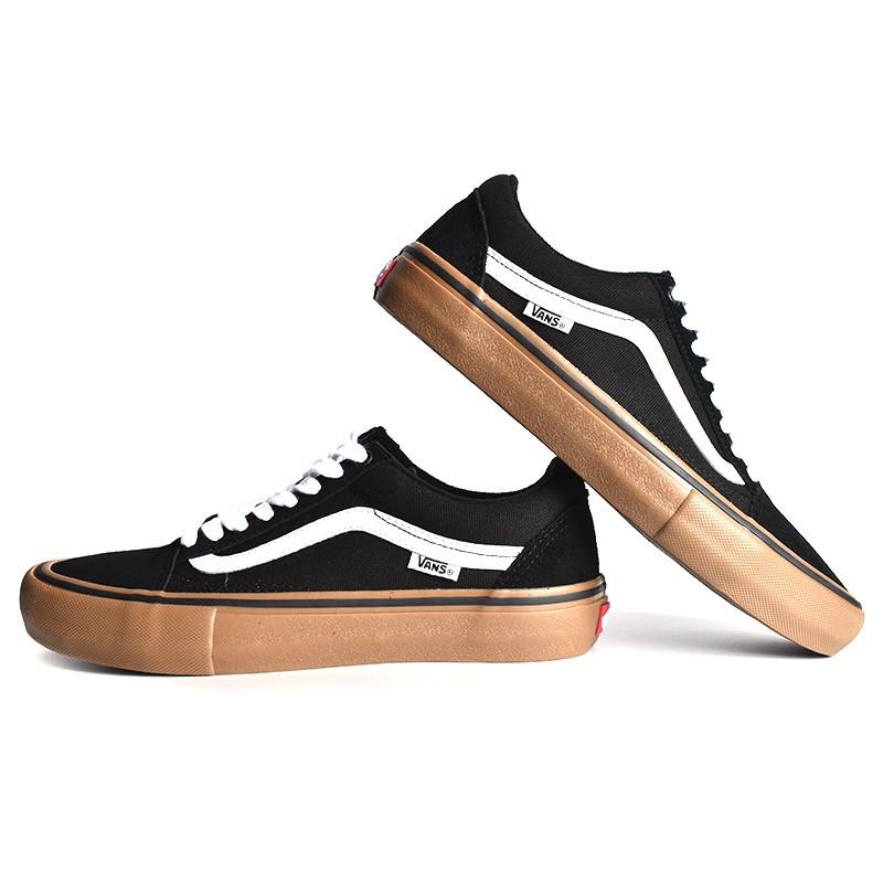 VANS OLD SKOOL PRO BLACK × GUM バンズ オールドスクール プロ スニーカー ( 黒 ブラック ガムソール メンズ VN000ZD4BW9 )｜precious-place｜08