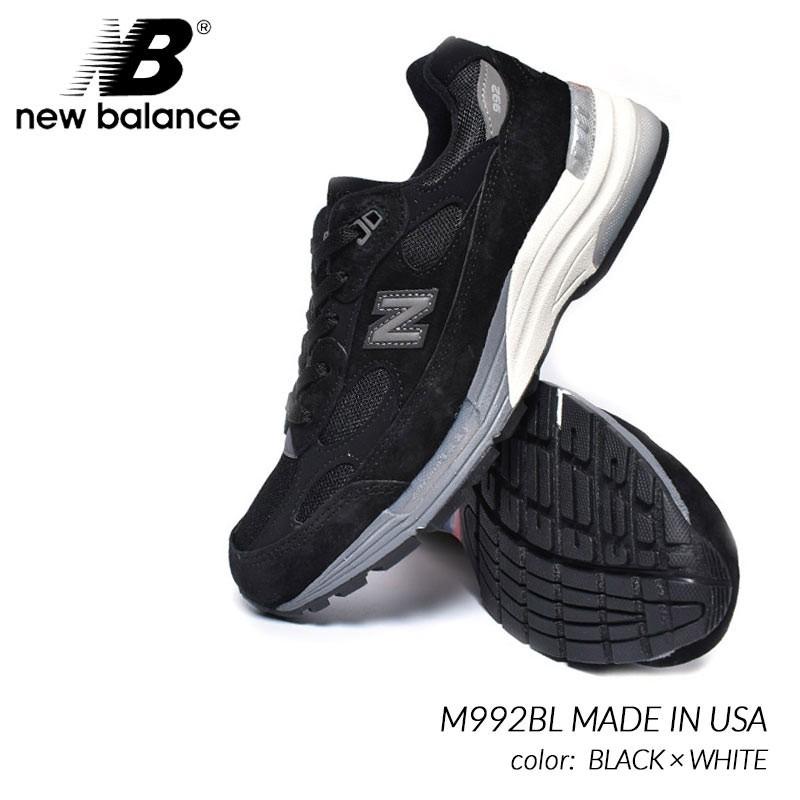 New Balance NEW BALANCE M992BL MADE IN USA BLACK × WHITE 