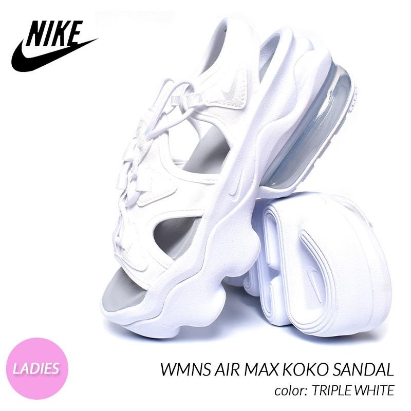 NIKE WMNS AIR MAX KOKO SANDAL "TRIPLE WHITE" ナイキ ウィメンズ エアマックス ココ サンダル