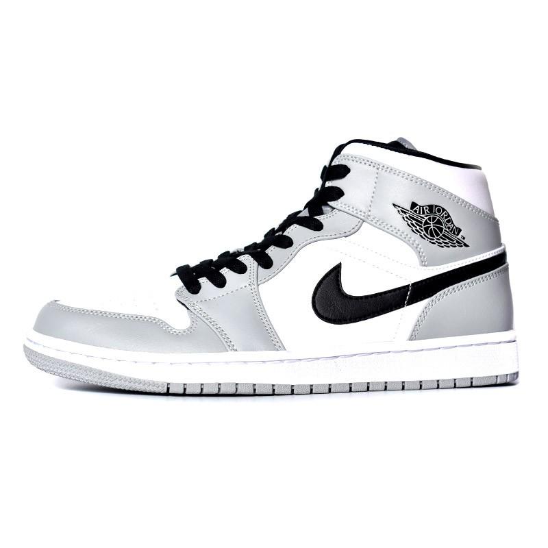 NIKE AIR JORDAN 1 MID "LIGHT SMOKE GREY" ナイキ エア ジョーダン 1 ミッド ハイカットスニーカー ( スモーク グレー 554724-092 )｜precious-place｜02