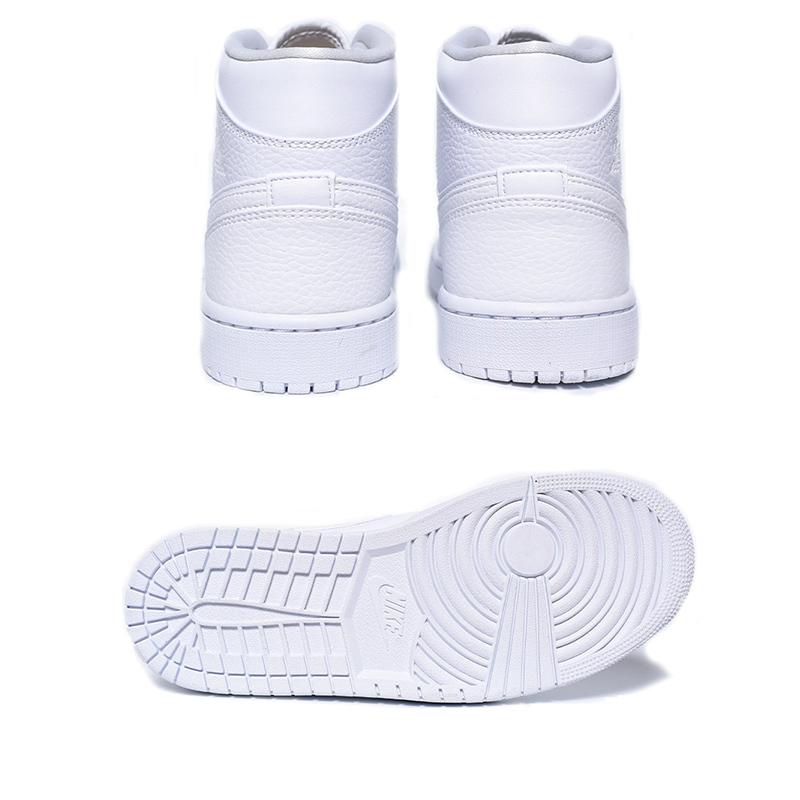 NIKE AIR JORDAN 1 MID "TRIPLE WHITE" ナイキ エア ジョーダン 1 ミッド スニーカー ( 白 ホワイト メンズ 554724-130 )｜precious-place｜10