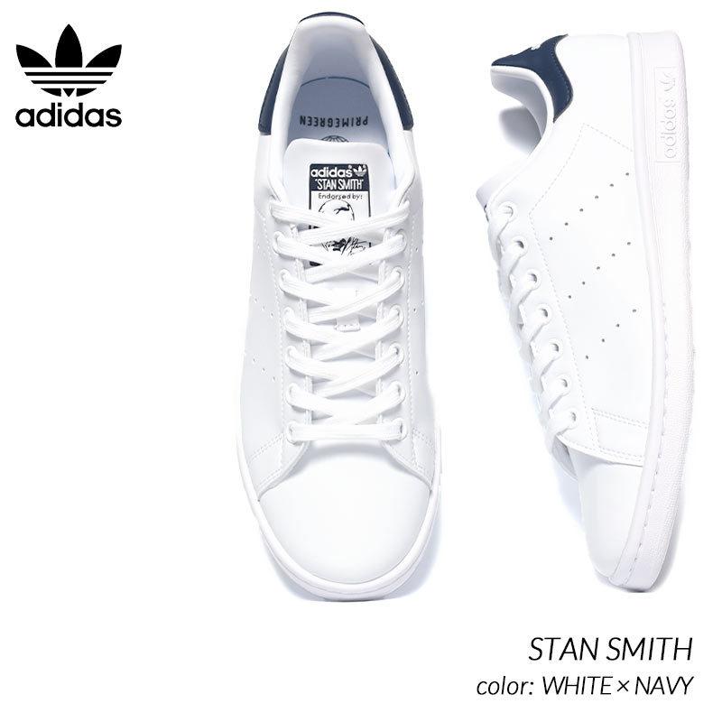 adidas STAN SMITH WHITE × NAVY アディダス スタンスミス スニーカー ( 白 ホワイト 紺 ネイビー メンズ レディース ウィメンズ FX5501 )｜precious-place