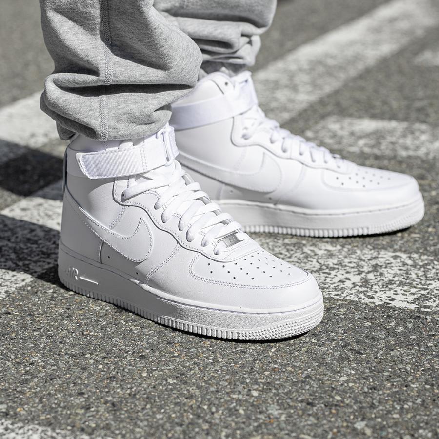 NIKE AIR FORCE 1 HIGH '07 "TRIPLE WHITE" ナイキ エアフォース ハイ スニーカー ( 白 ホワイト ハイカット メンズ レザー CW2290-111 )｜precious-place｜02