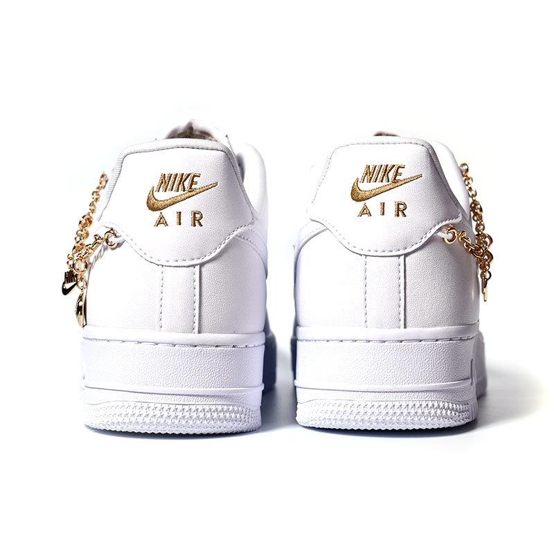 NIKE WMNS AIR FORCE 1 '07 LX "WHITE PENDANTS" ナイキ ウィメンズ エアフォース スニーカー ( 白 ホワイト 金 ゴールド DD1525-100 )｜precious-place｜04