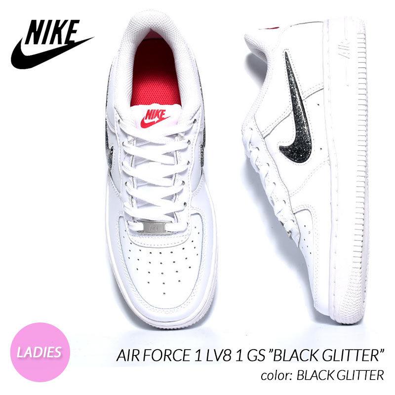 NIKE 日本未発売 AIR FORCE 1 LV8 GS ”BLACK GLITTER” ナイキ NIKE 日本未発売 AIR FORCE 1 LV8 GS ”BLACK GLITTER” ナイキ