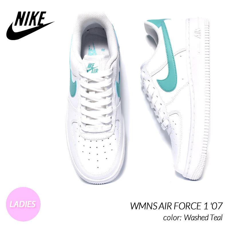 23.5㎝ ナイキ ウィメンズ エアフォース1 ホワイト ウォッシュドティール NIKE WMNS AIR FORCE 1 '07 