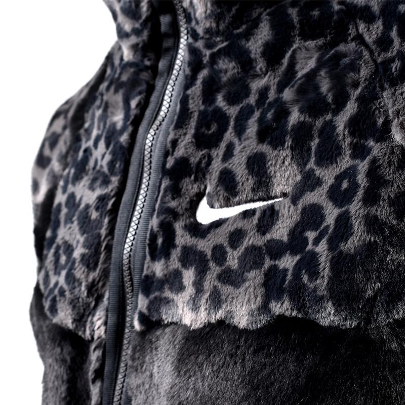 日本未発売 NIKE NSW BIG SWOOSH FUR JACKET "LEOPARD PRINT" ナイキ ビッグ スウッシュ ファー ジャケット ( 海外限定 豹柄 レオパード DH6685-011 )｜precious-place｜04