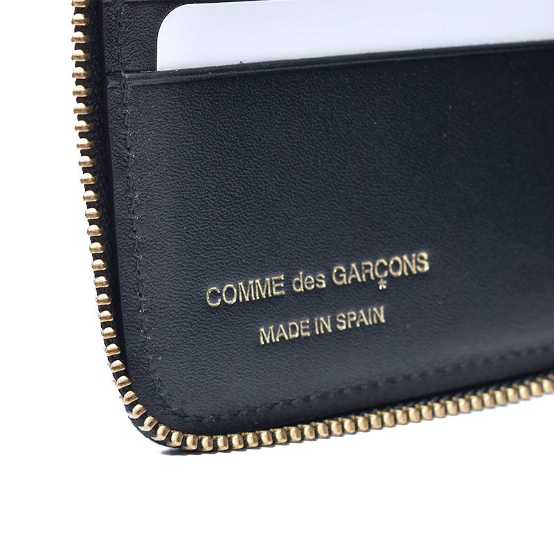 COMME des GARCONS ZIP WALLET COLOUR PLAIN BLACK コムデギャルソン