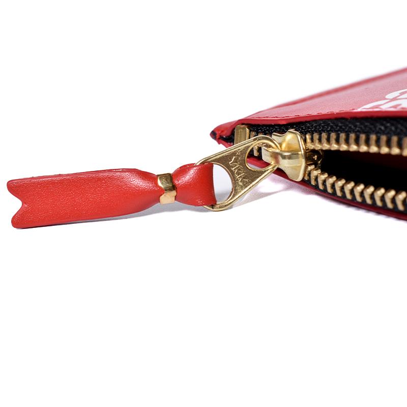 COMME des GARCONS HUGE LOGO COIN CASE BLACK RED コムデギャルソン  