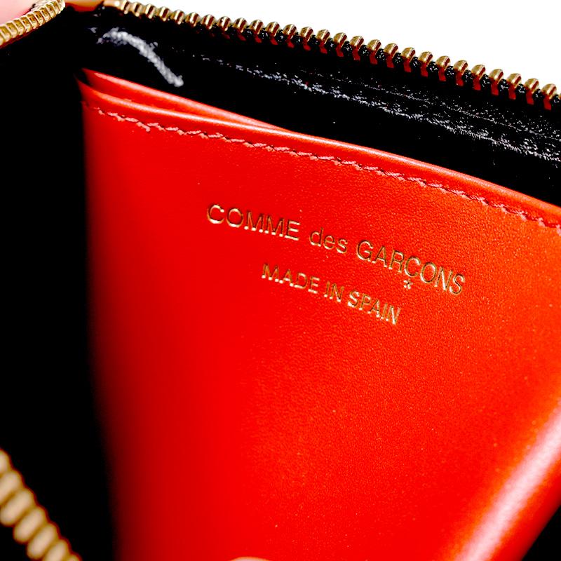 COMME des GARCONS HUGE LOGO COIN CASE BLACK RED コムデギャルソン  