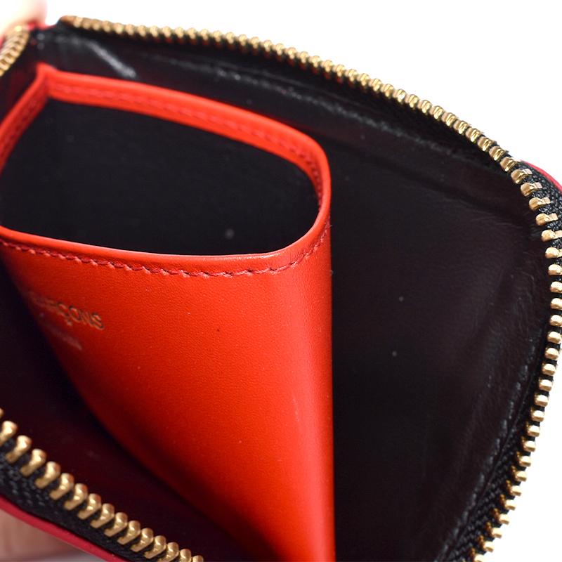 COMME des GARCONS HUGE LOGO COIN CASE BLACK RED コムデギャルソン  