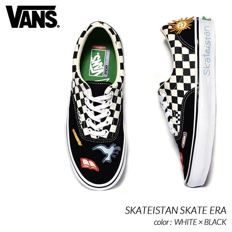 VANS X SKATEISTAN SKATE ERA WHITE × BLACK バンズ スケーティスタン スケート エラ スニーカー