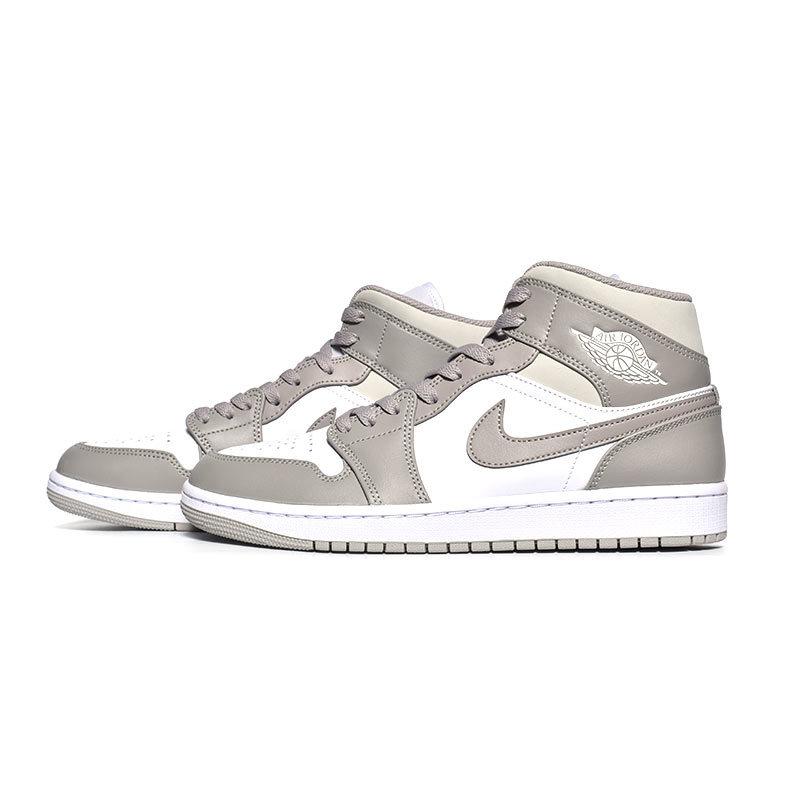 NIKE AIR JORDAN 1 MID "Linen" ナイキ エア ジョーダン 1 ミッド スニーカー ( グレーベージュ 白 554724-082 )｜precious-place｜02