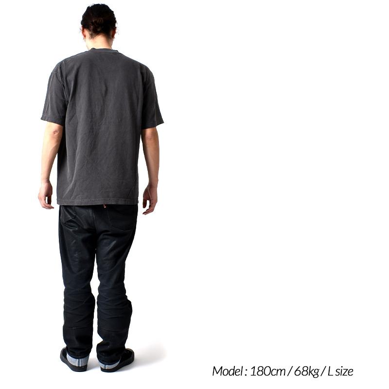 LOS ANGELES APPAREL 6.5oz S/S Garment Dye T-Shirt Vintage/Black ロサンゼルスアパレル Tシャツ 半袖 ( 黒 ブラック 1801GD )｜precious-place｜04
