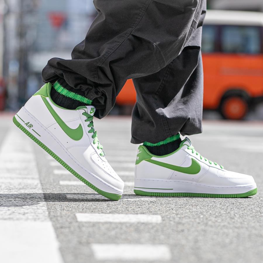 日本未発売 NIKE AIR FORCE 1 '07 "WHITE GREEN" ナイキ エアフォース スニーカー ( 海外限定 白 ホワイト 緑 グリーン メンズ DH7561-105 )｜precious-place｜02