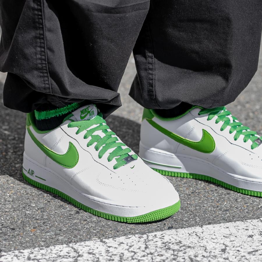 日本未発売 NIKE AIR FORCE 1 '07 "WHITE GREEN" ナイキ エアフォース スニーカー ( 海外限定 白 ホワイト 緑 グリーン メンズ DH7561-105 )｜precious-place｜03