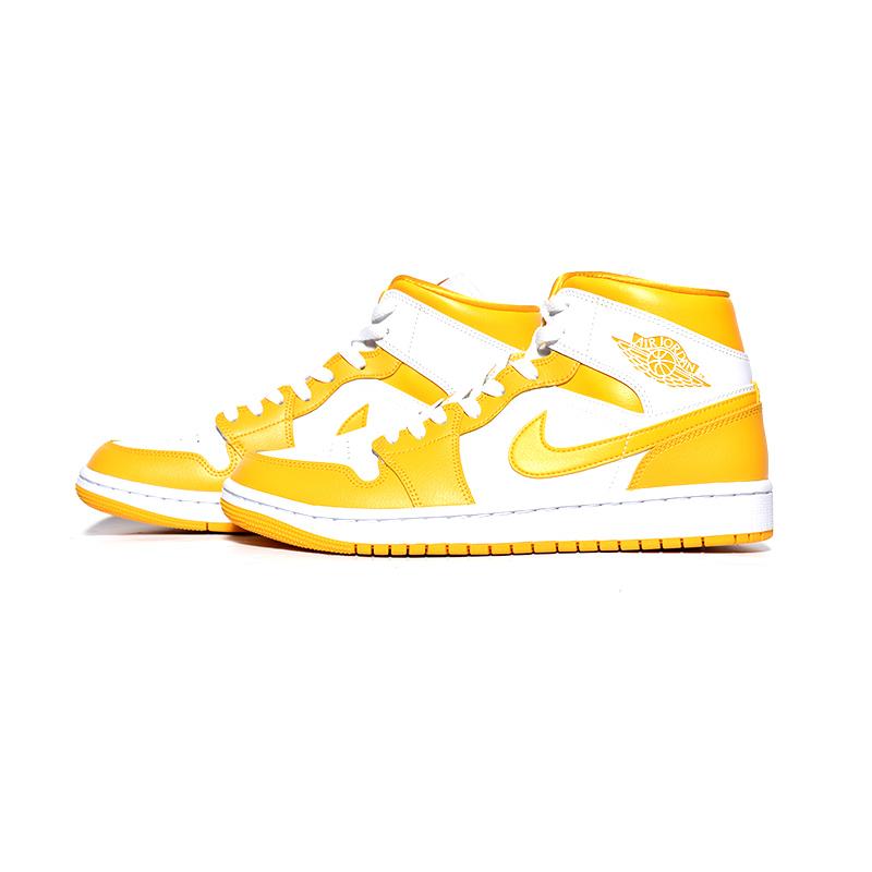 NIKE WMNS AIR JORDAN 1 MID "LEMON" ナイキ ウィメンズ エアジョーダン ミッド スニーカー ( レモン 黄色 イエロー 白 ホワイト BQ6472-117 )｜precious-place｜02