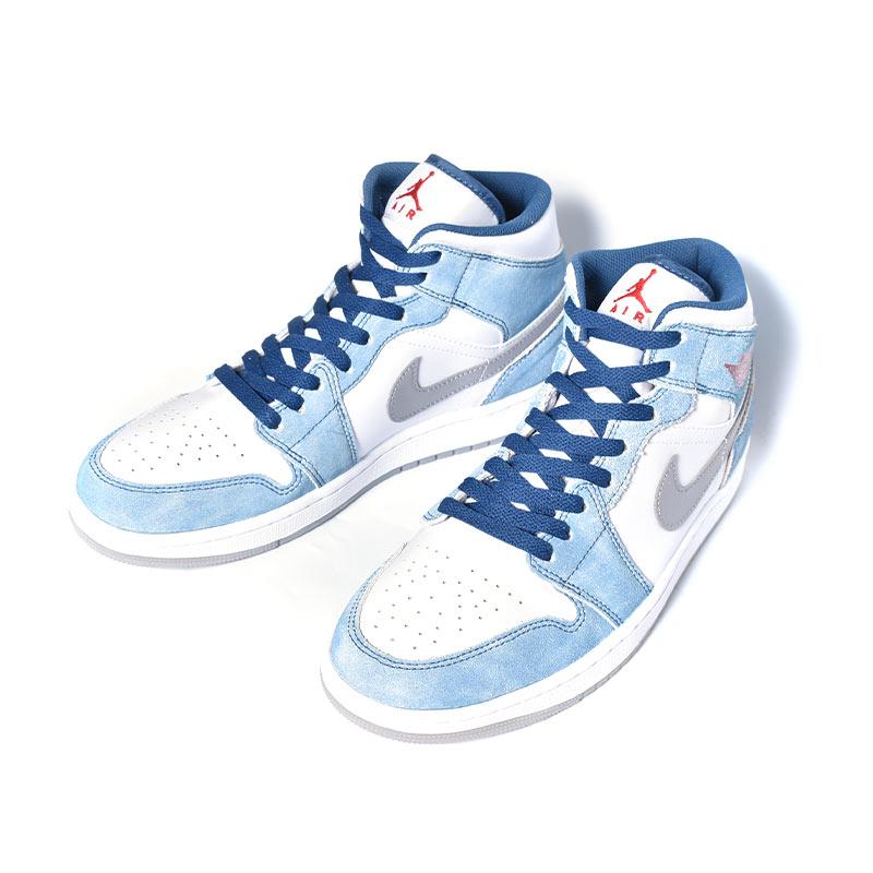 NIKE AIR JORDAN 1 MID SE "Hyper Royal" ナイキ エア ジョーダン ミッド スニーカー ( ハイパーロイヤル 白 水色 DN3706-401 )｜precious-place｜03