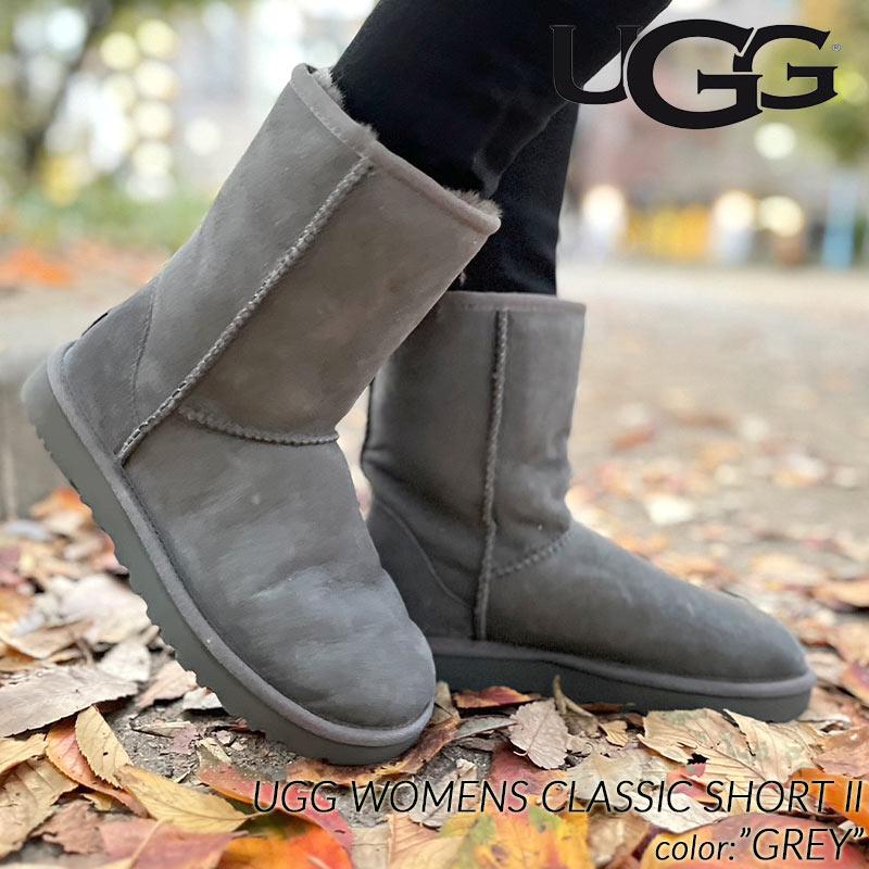 UGG WOMENS CLASSIC SHORT II GREY アグ ムートンブーツ クラシック