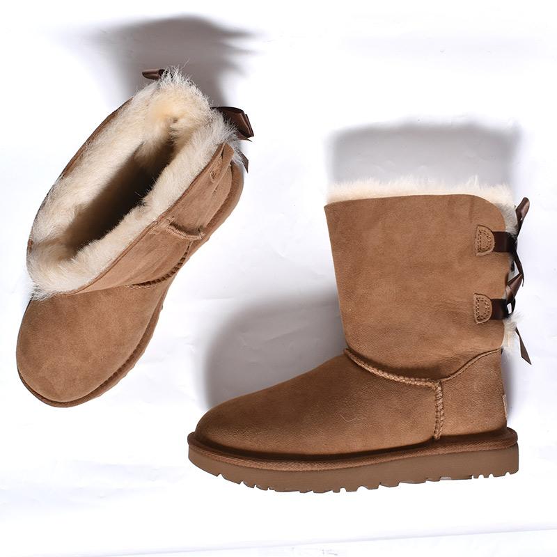 UGG WOMENS BAILEY BOW II CHESTNUT アグ ムートンブーツ UGG WOMENS BAILEY BOW II CHESTNUT アグ ムートンブーツ