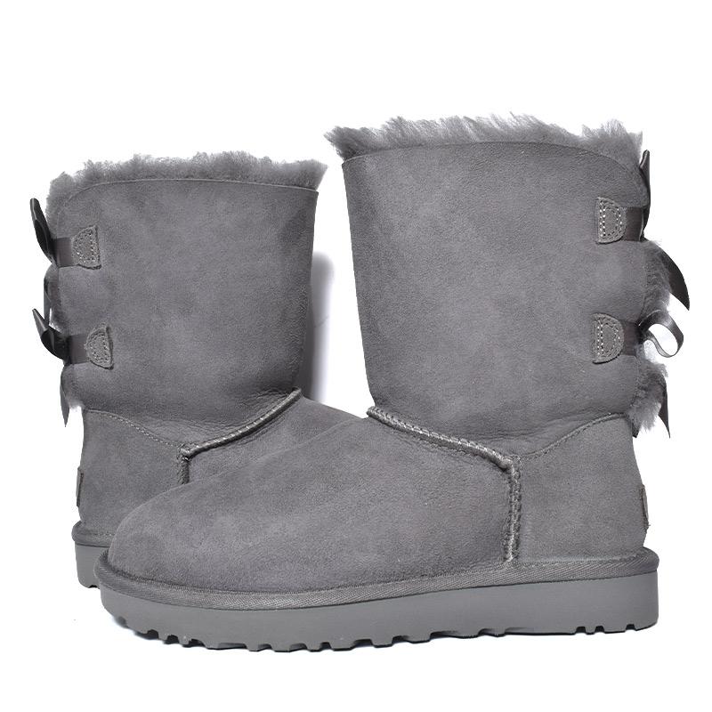 UGG WOMENS BAILEY BOW II GRAY アグ ムートンブーツ ベイリー UGG WOMENS BAILEY BOW II GRAY アグ ムートンブーツ ベイリー
