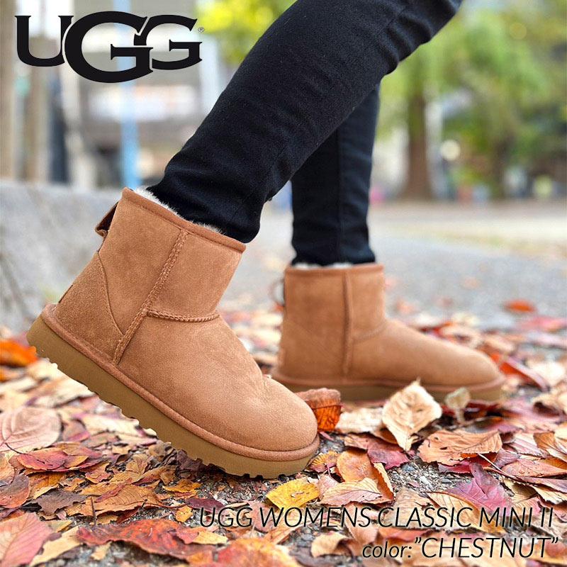 UGG WOMENS CLASSIC MINI II CHESTNUT アグ ムートンブーツ クラシック ミニ 2 レディース ( ベージュ 茶色  BOOTS 1016222 ) : 4084 : PRECIOUS PLACE - 通販 - Yahoo!ショッピング