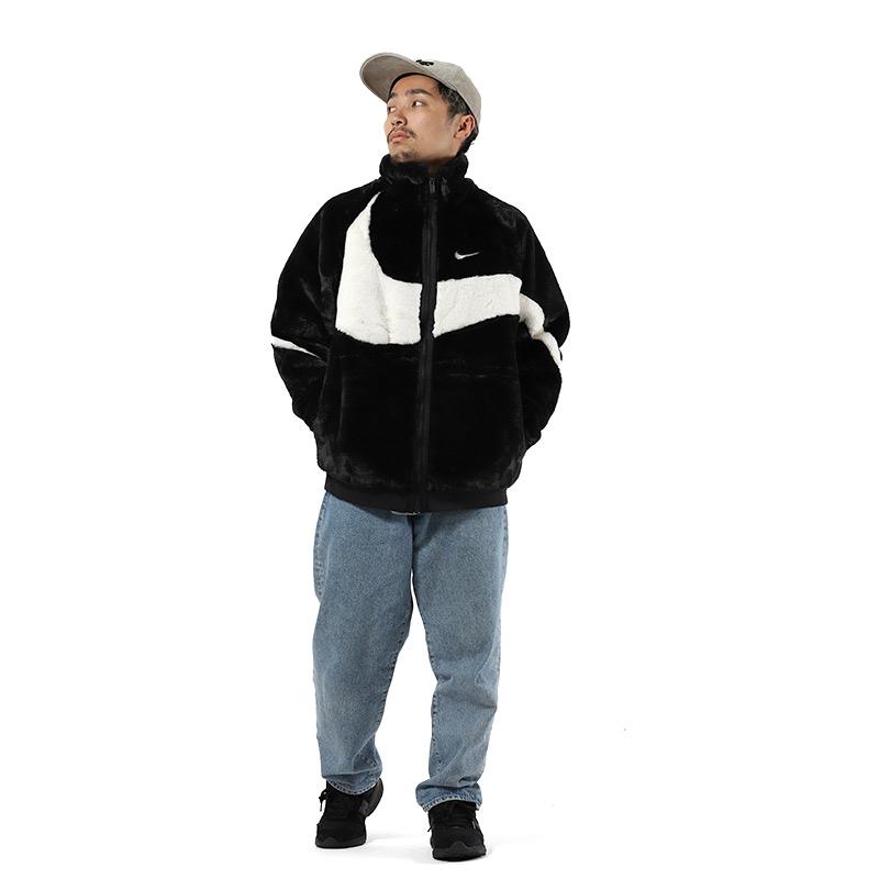 NIKE 日本未発売 NSW BIG SWOOSH FUR JACKET BLACK ナイキ NIKE 日本未発売 NSW BIG SWOOSH FUR JACKET BLACK ナイキ