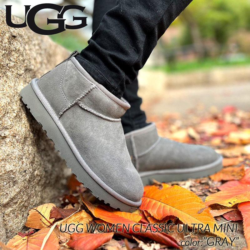 UGG WOMEN CLASSIC ULTRA MINI GRAY アグ ムートンブーツ UGG WOMEN CLASSIC ULTRA MINI GRAY アグ ムートンブーツ