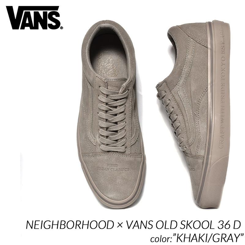 VANS NEIGHBORHOOD × OLD SKOOL 36 D KHAKI/GRAY バンズ VANS NEIGHBORHOOD × OLD SKOOL 36 D KHAKI/GRAY バンズ