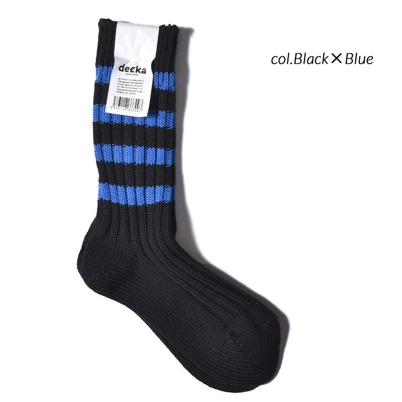 【ネコポス可】decka -quality socks- Heavyweight Socks / Stripes 3rd Collection デカ ストライプ ソックス ( ボーダー 靴下 )｜precious-place｜04