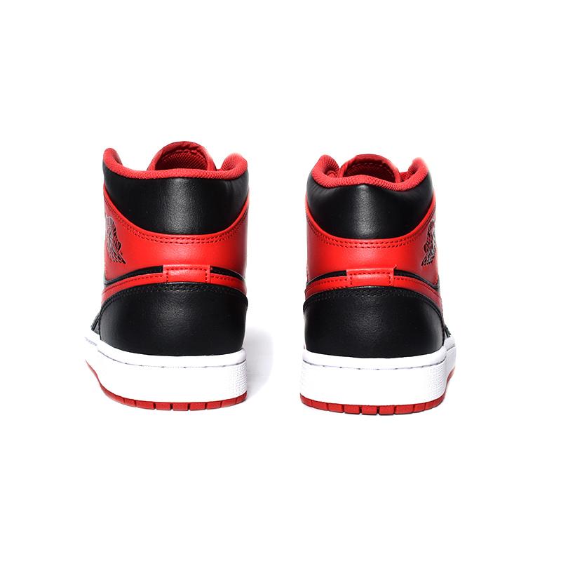 NIKE AIR JORDAN 1 MID "Bred Toe" ナイキ エア ジョーダン 1 ミッド スニーカー ( ブレッドトゥ 黒 赤 ブラック レッド メンズ DQ8426-060 )｜precious-place｜04