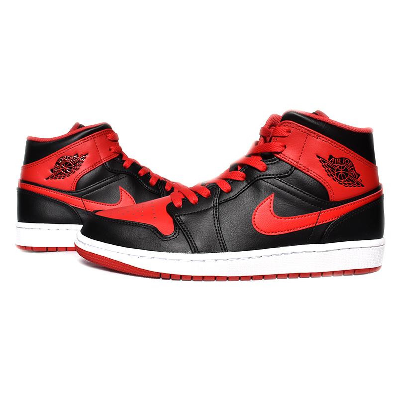 NIKE AIR JORDAN 1 MID "Bred Toe" ナイキ エア ジョーダン 1 ミッド スニーカー ( ブレッドトゥ 黒 赤 ブラック レッド メンズ DQ8426-060 )｜precious-place｜10