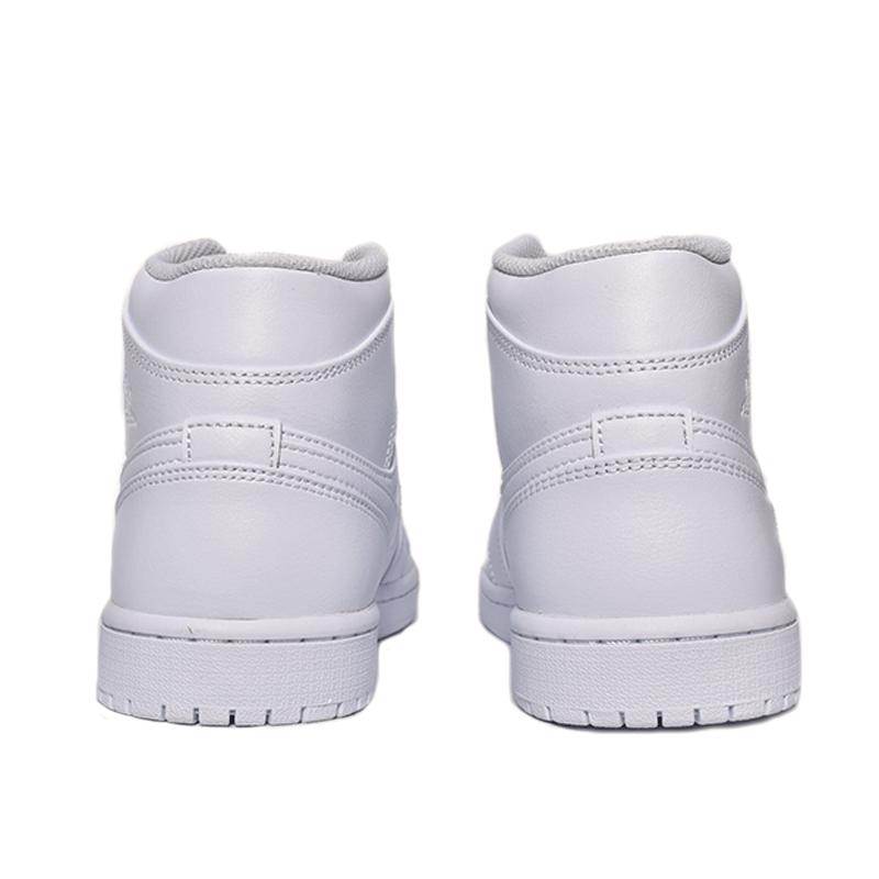 NIKE AIR JORDAN 1 MID "TRIPLE WHITE" ナイキ エア ジョーダン 1 ミッド スニーカー ( 白 ホワイト メンズ 554724-136 )｜precious-place｜04