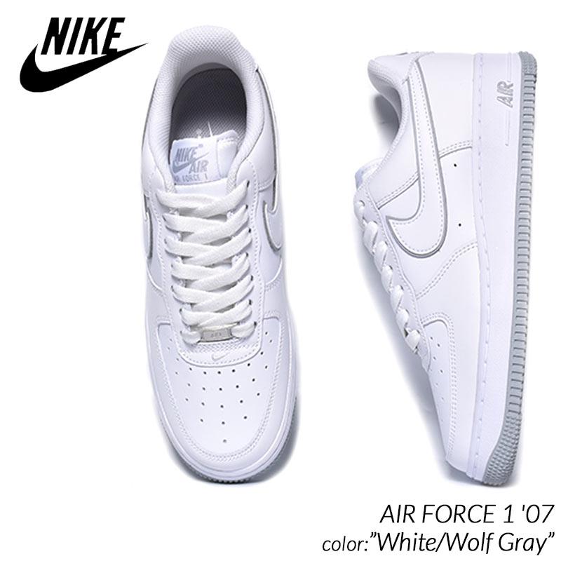 NIKE AIR FORCE 1 '07 "White/Wolf Gray" ナイキ エアフォース スニーカー ( 白 ホワイト ウルフグレー