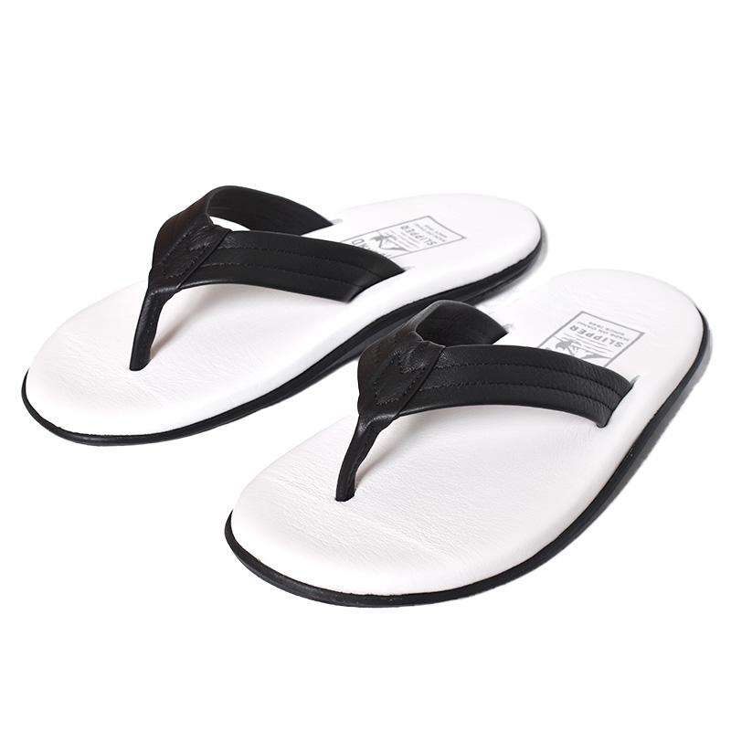 【国内正規品】ISLAND SLIPPER LEATHER THONG "WHITE BLACK" アイランド スリッパ レザートング サンダル ( 白 黒 ホワイト ブラック ビーチ PB202 )｜precious-place｜02