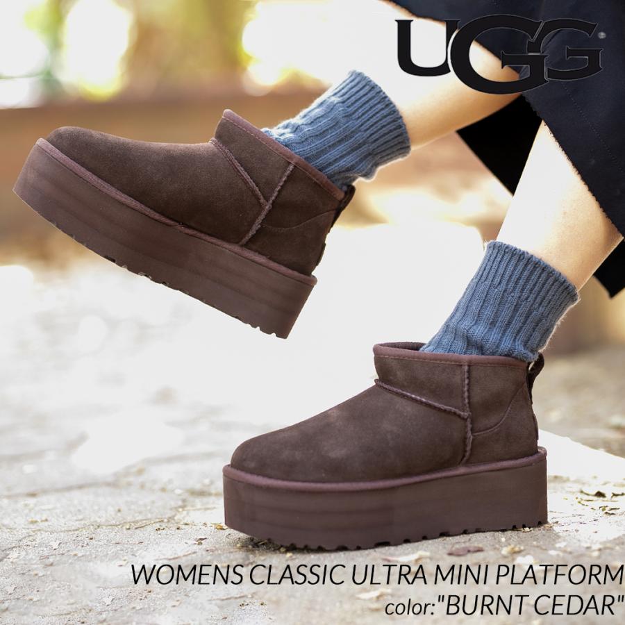 UGG WOMENS CLASSIC ULTRA MINI PLATFORM BURNT CEDAR アグ ムートン