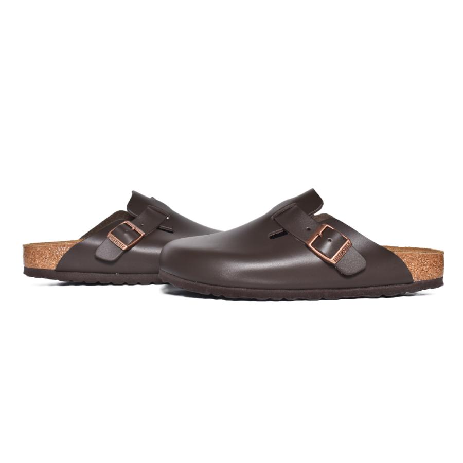 BIRKENSTOCK BOSTON Natural Leather ( NARROW FIT ) DARK BROWN