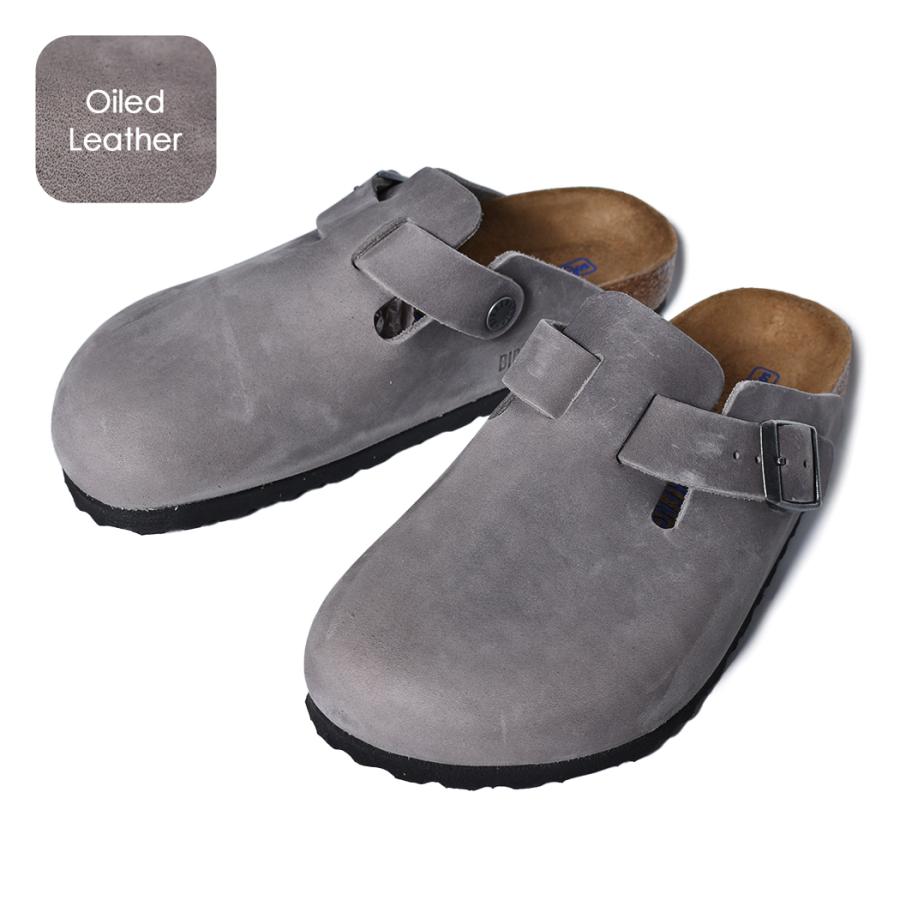 BIRKENSTOCK BOSTON Oiled Leather ( NARROW FIT ) IRON ビルケンシュトック ボストン オイルレザー レディース サンダル グレー 1013256｜precious-place｜02