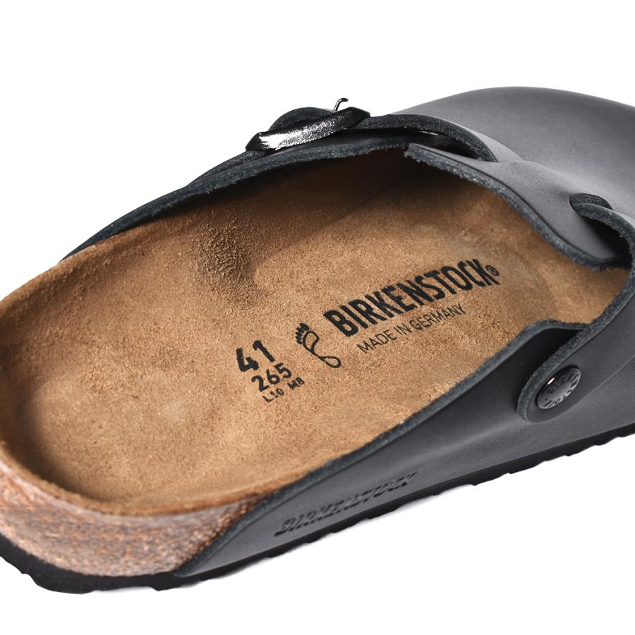 BIRKENSTOCK BOSTON Natural Leather ( REGULAR FIT ) BLACK BIRKENSTOCK BOSTON Natural Leather ( REGULAR FIT ) BLACK